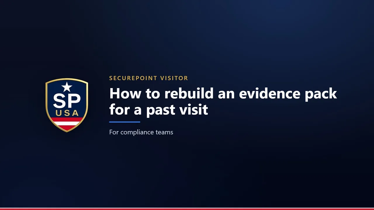 How to rebuild an evidence pack for a past visit